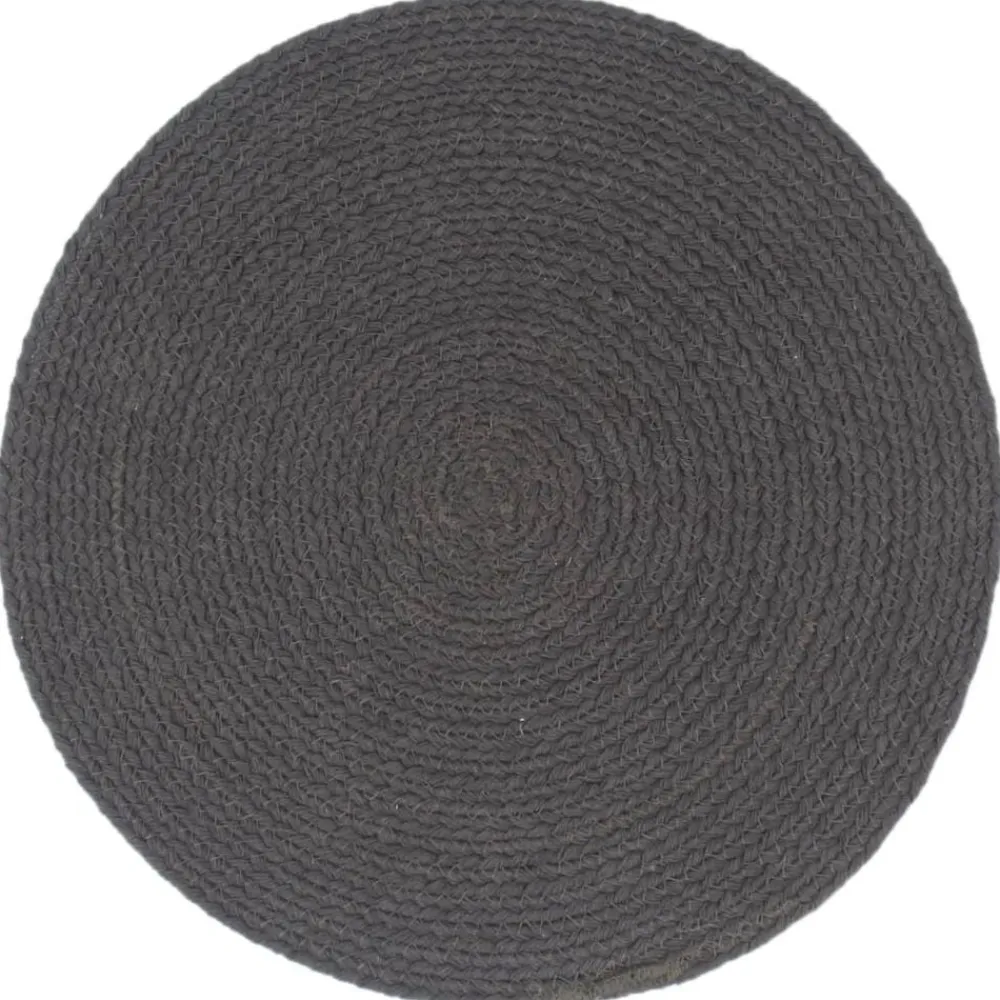 Placemats 4 st rond 38 cm katoen effen>vidaXL New