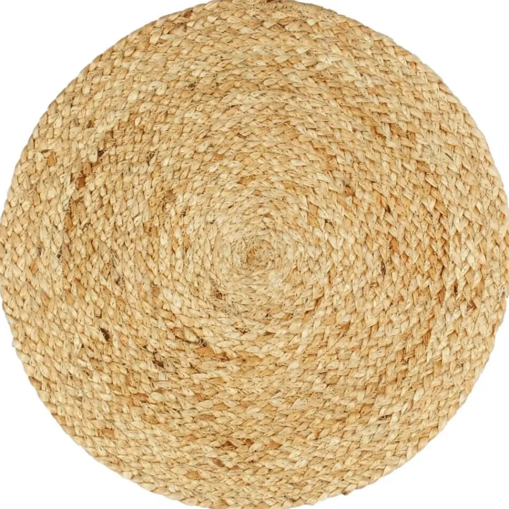 Placemats 4 st rond 38 cm jute natuurlijk>vidaXL Best