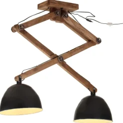 Verlichting*vidaXL Plafondlamp 25 W E27 29x18x85 cm Zwart