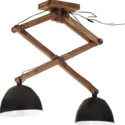 Verlichting*vidaXL Plafondlamp 25 W E27 29x18x85 cm Zwart