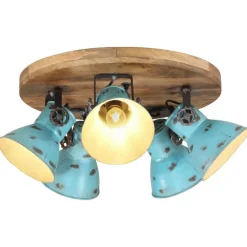 Verlichting*vidaXL Plafondlamp 25 W E27 50x50x25 cm verweerd Blauw