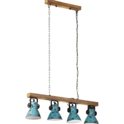 Verlichting*vidaXL Plafondlamp 25 W E27 90x24x111 cm verweerd Blauw