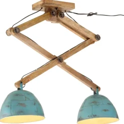 Verlichting*vidaXL Plafondlamp 25 W E27 29x18x85 cm verweerd Blauw