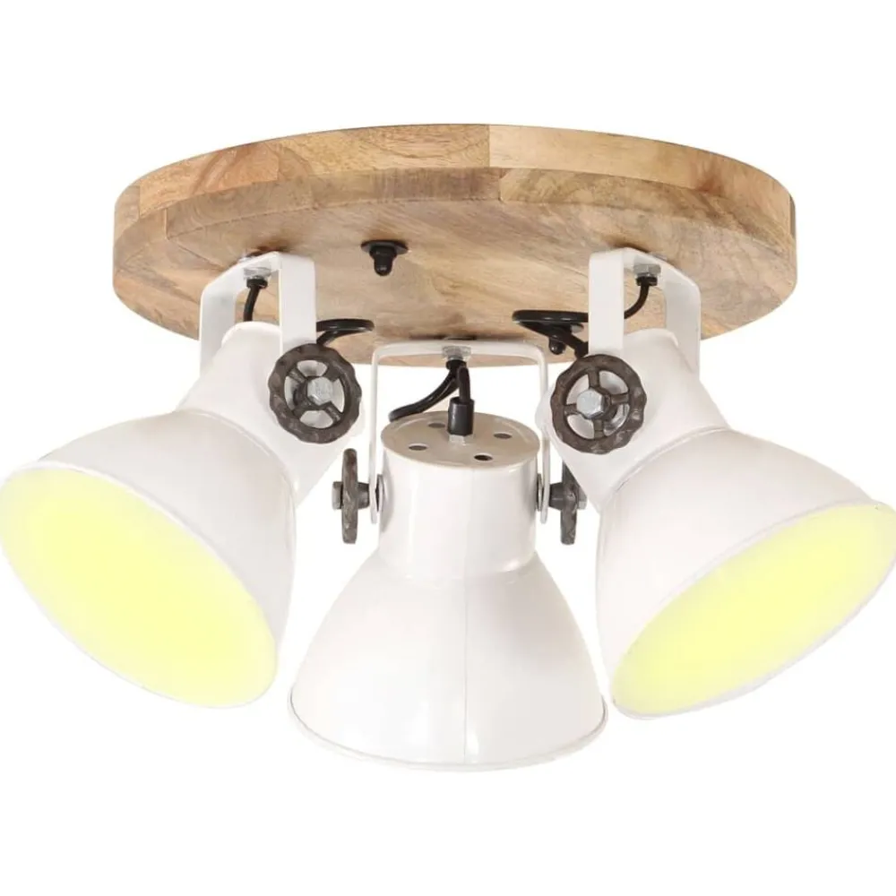 Verlichting*vidaXL Plafondlamp industrieel 25 W E27 42x27 cm Wit