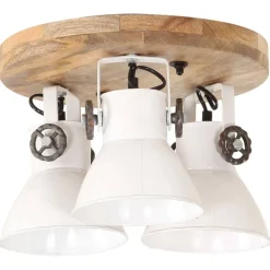 Verlichting*vidaXL Plafondlamp industrieel 25 W E27 42x27 cm Wit