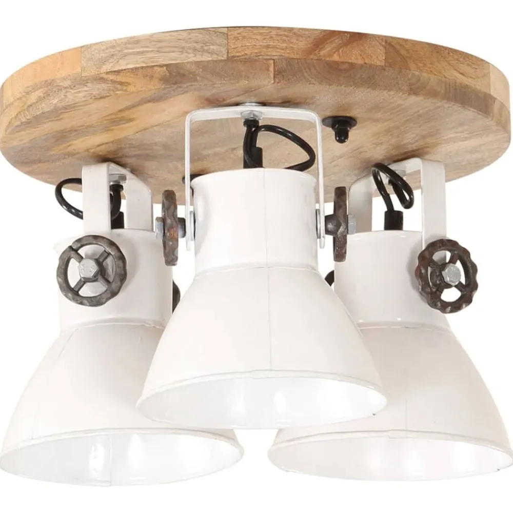 Verlichting*vidaXL Plafondlamp industrieel 25 W E27 42x27 cm Wit