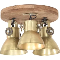 Verlichting*vidaXL Plafondlamp industrieel 25 W E27 42x27 cm messingkleurig Koper