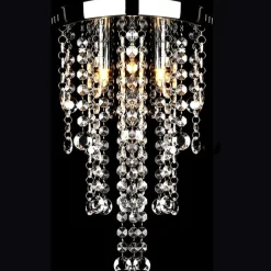 Plafondlamp met kristalkralen metaal wit>vidaXL Discount
