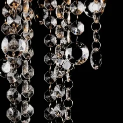 Plafondlamp met kristalkralen metaal wit><noscript><img width=