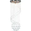 Verlichting*vidaXL Plafondlamp met kristallen kralen spiraal G9 zilverkleurig