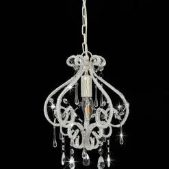Plafondlamp met kralen rond E14><noscript><img width=
