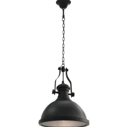 Verlichting*vidaXL Plafondlamp rond E27 Zwart