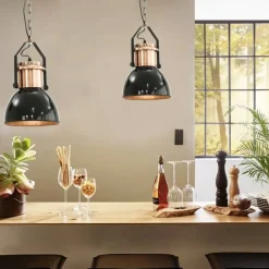 Verlichting*vidaXL Plafondlampen 2 st rond E27 zwart