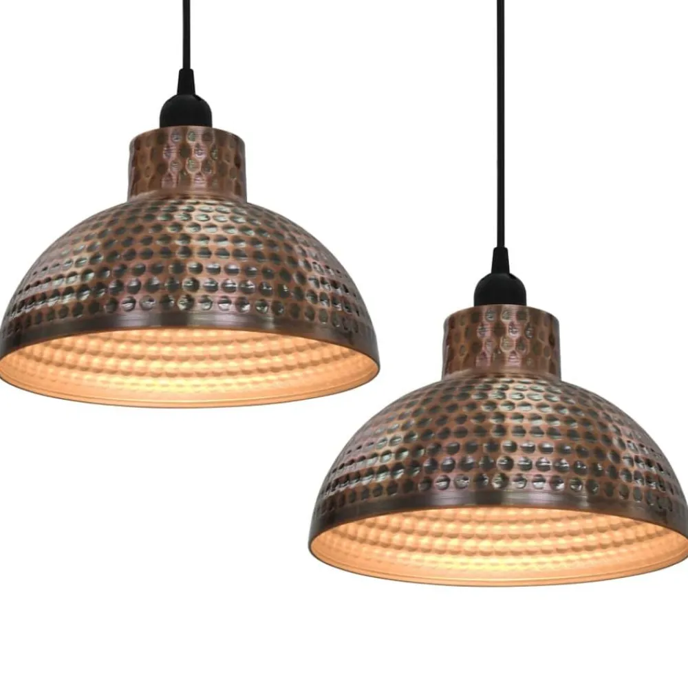 Plafondlampen halve bolvorm koperkleurig 2 st>vidaXL Online
