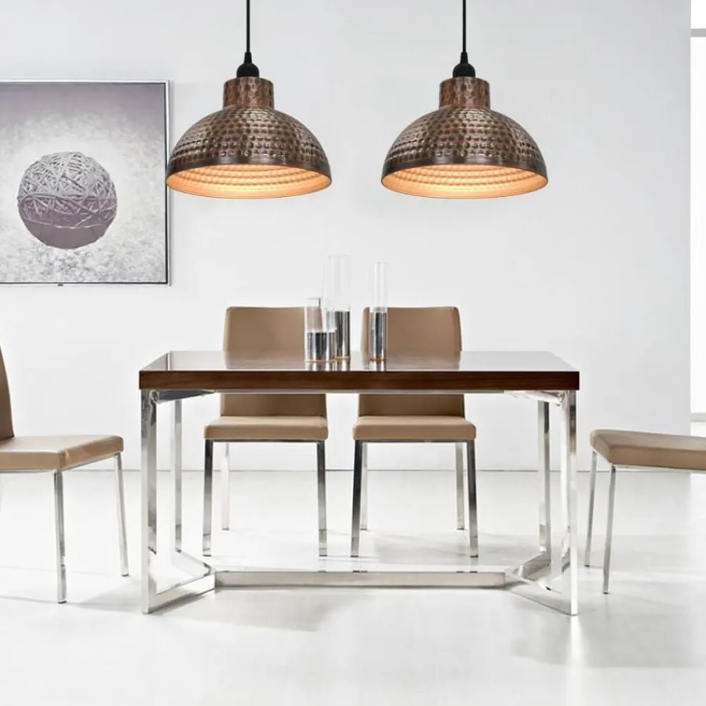Plafondlampen halve bolvorm koperkleurig 2 st>vidaXL Online