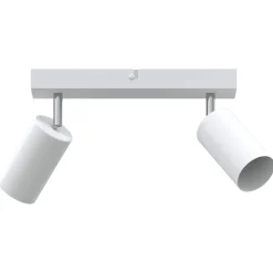 Verlichting*vidaXL Plafondspot met schijnwerpers 26 x 6 x 16 cm Metaal Wit