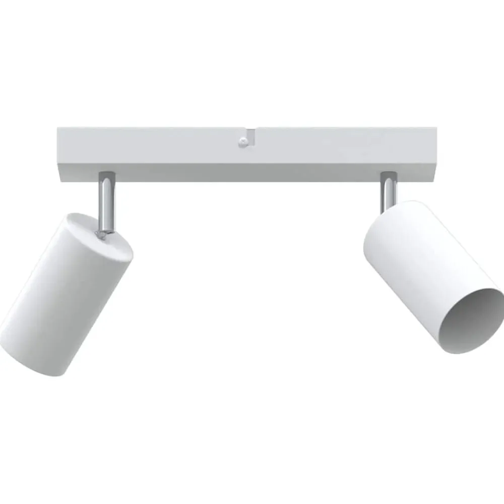 Verlichting*vidaXL Plafondspot met schijnwerpers 26 x 6 x 16 cm Metaal Wit