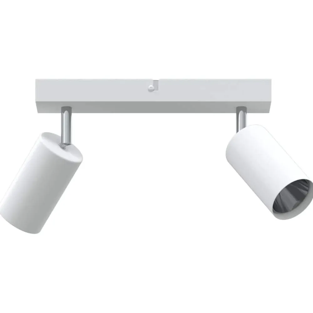 Verlichting*vidaXL Plafondspot met schijnwerpers 26 x 6 x 16 cm Metaal Wit