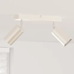 Verlichting*vidaXL Plafondspot met schijnwerpers Nikkel 26 x 6 x 16 cm Metaal Geborsteld nikkel