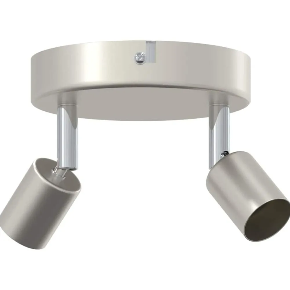 Plafondspot met schijnwerpers Nikkel 12 x 8 cm Staal>vidaXL Clearance