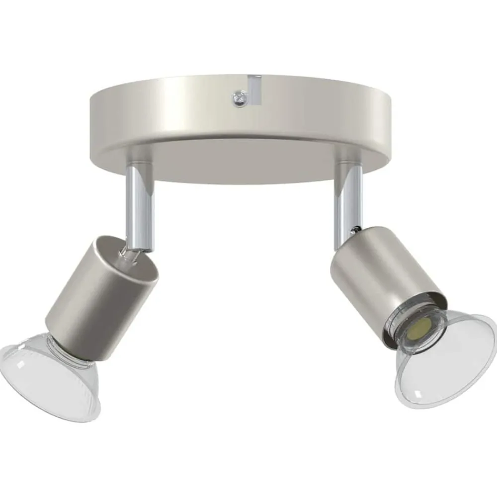 Plafondspot met schijnwerpers Nikkel 12 x 8 cm Staal>vidaXL Clearance
