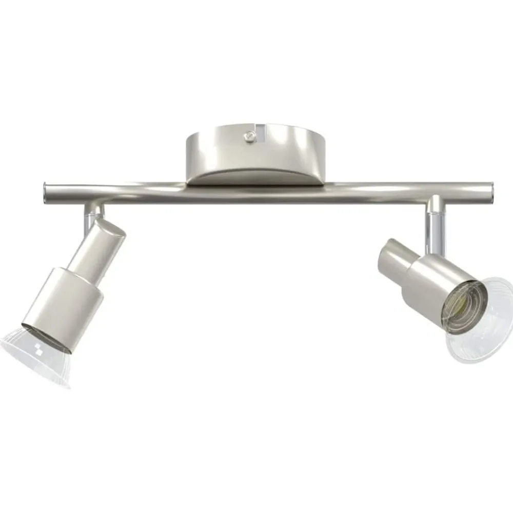 Verlichting*vidaXL Plafondspot met schijnwerpers Nikkel 25,5 x 8 x 11 cm Staal