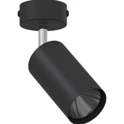 Verlichting*vidaXL Plafondspot met schijnwerpers 6 x 6 x 16 cm Metaal Zwart