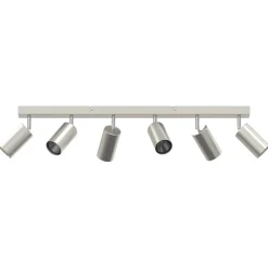 Plafondspot met schijnwerpers Nikkel 73 x 6 x 16 cm Metaal><noscript><img width=
