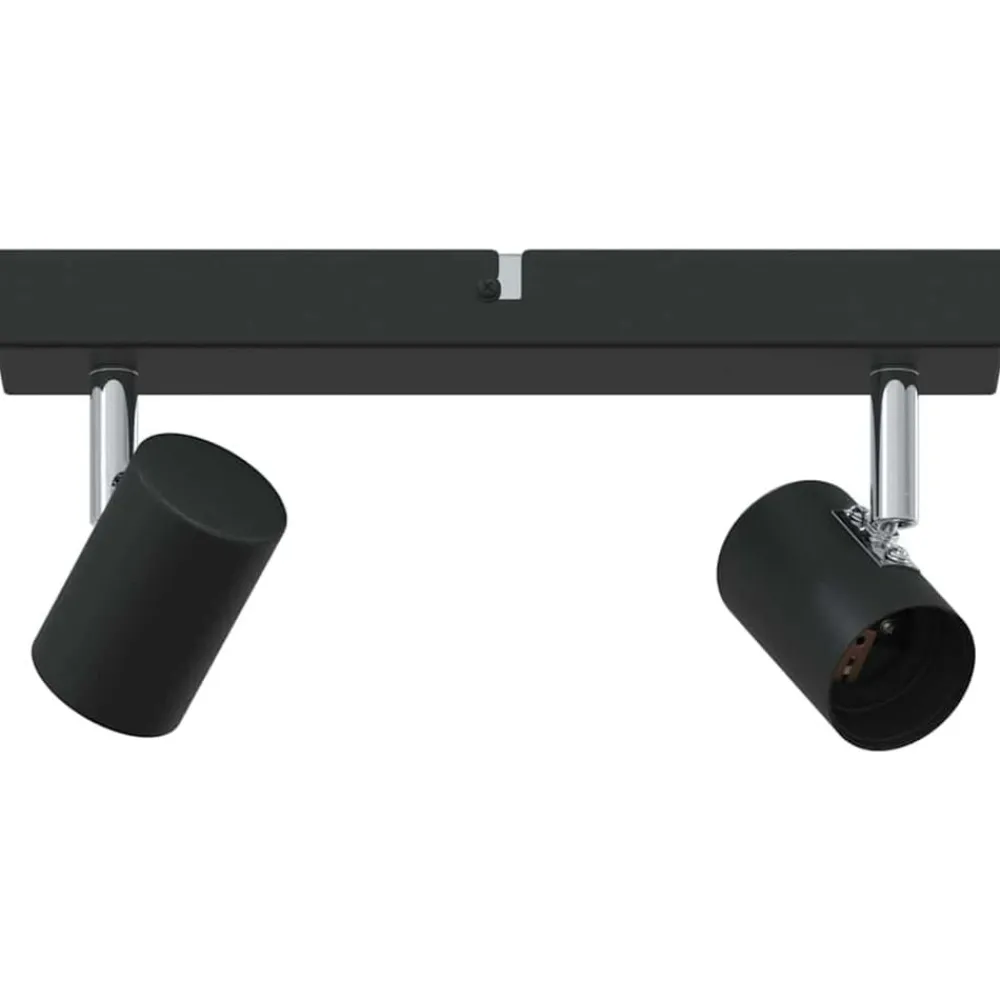 Verlichting*vidaXL Plafondspot met schijnwerpers 26 x 6,5 x 11,5 cm Metaal Zwart