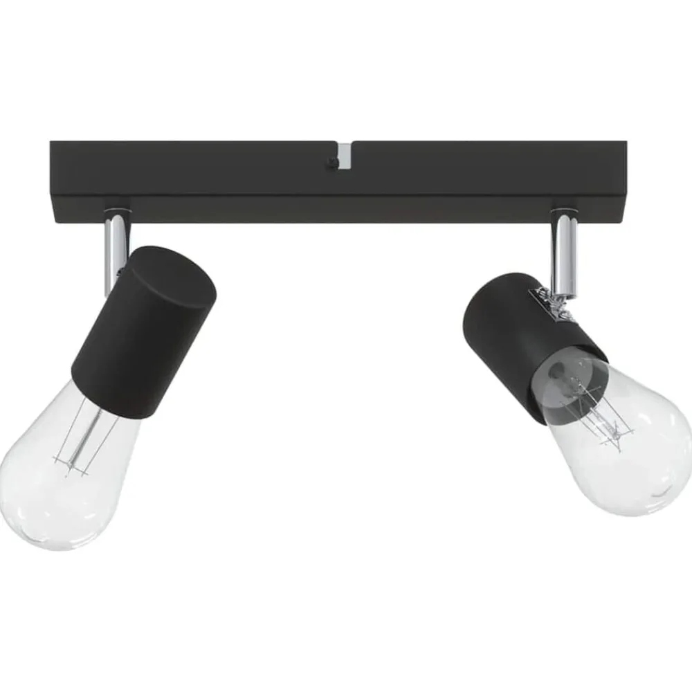 Verlichting*vidaXL Plafondspot met schijnwerpers 26 x 6,5 x 11,5 cm Metaal Zwart