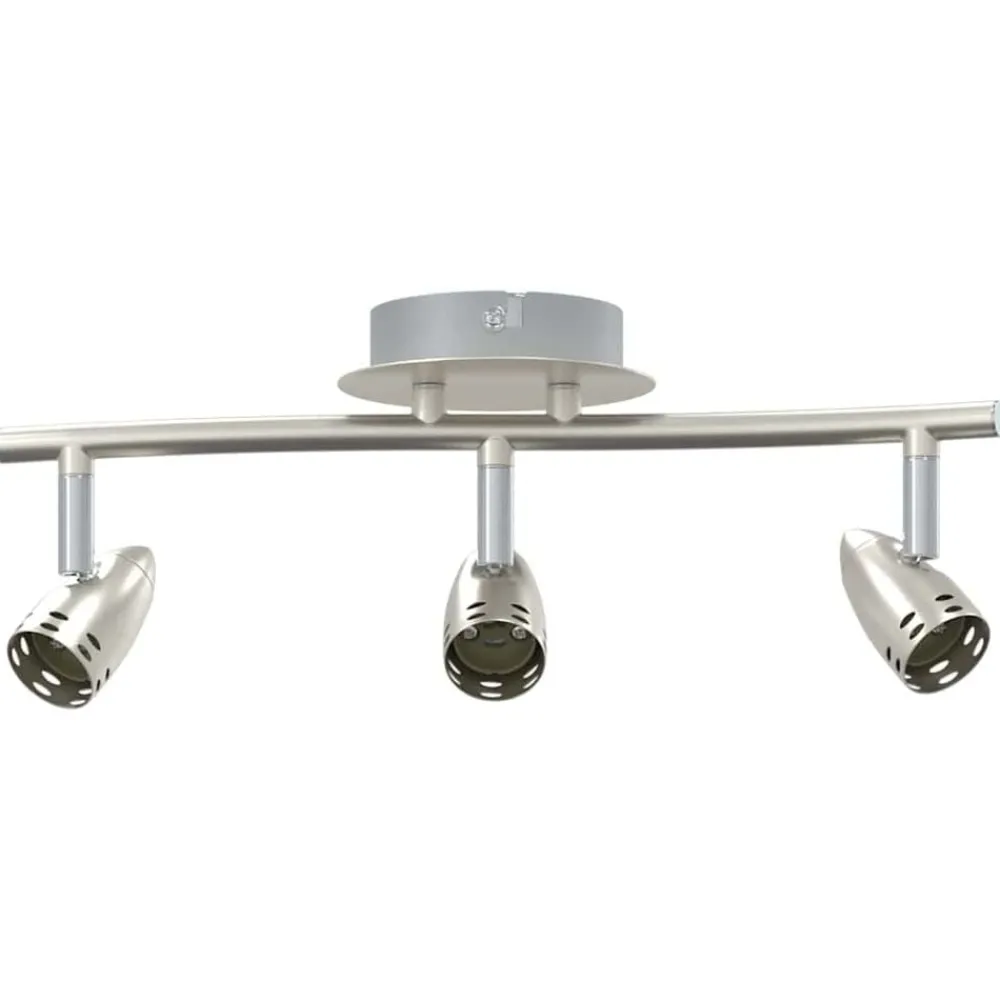 Verlichting*vidaXL Plafondspot met schijnwerpers Nikkel 36,5 x 10 x 12,5 cm Metaal