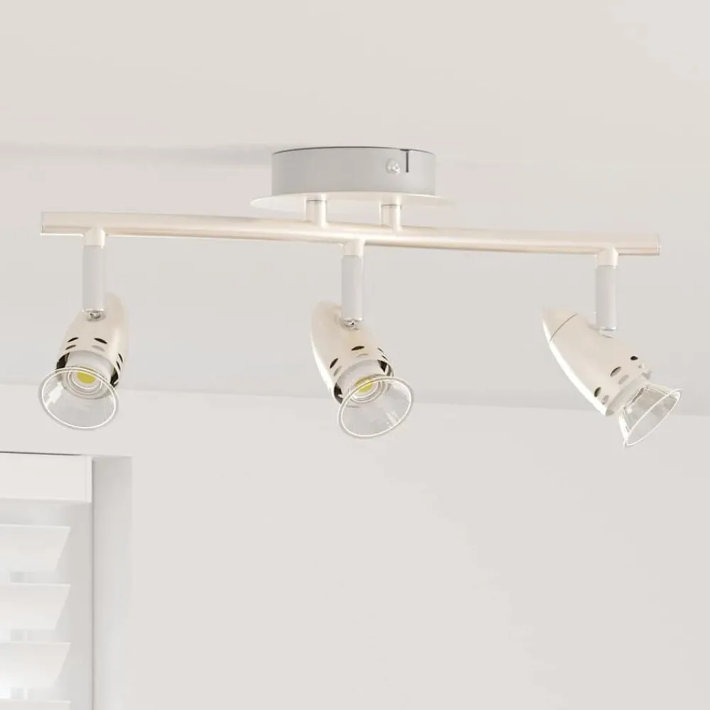 Verlichting*vidaXL Plafondspot met schijnwerpers Nikkel 36,5 x 10 x 12,5 cm Metaal