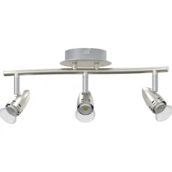 Verlichting*vidaXL Plafondspot met schijnwerpers Nikkel 36,5 x 10 x 12,5 cm Metaal