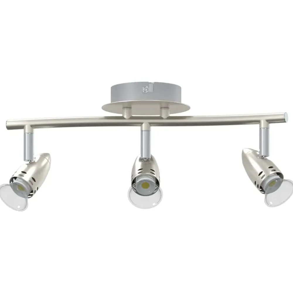 Verlichting*vidaXL Plafondspot met schijnwerpers Nikkel 36,5 x 10 x 12,5 cm Metaal