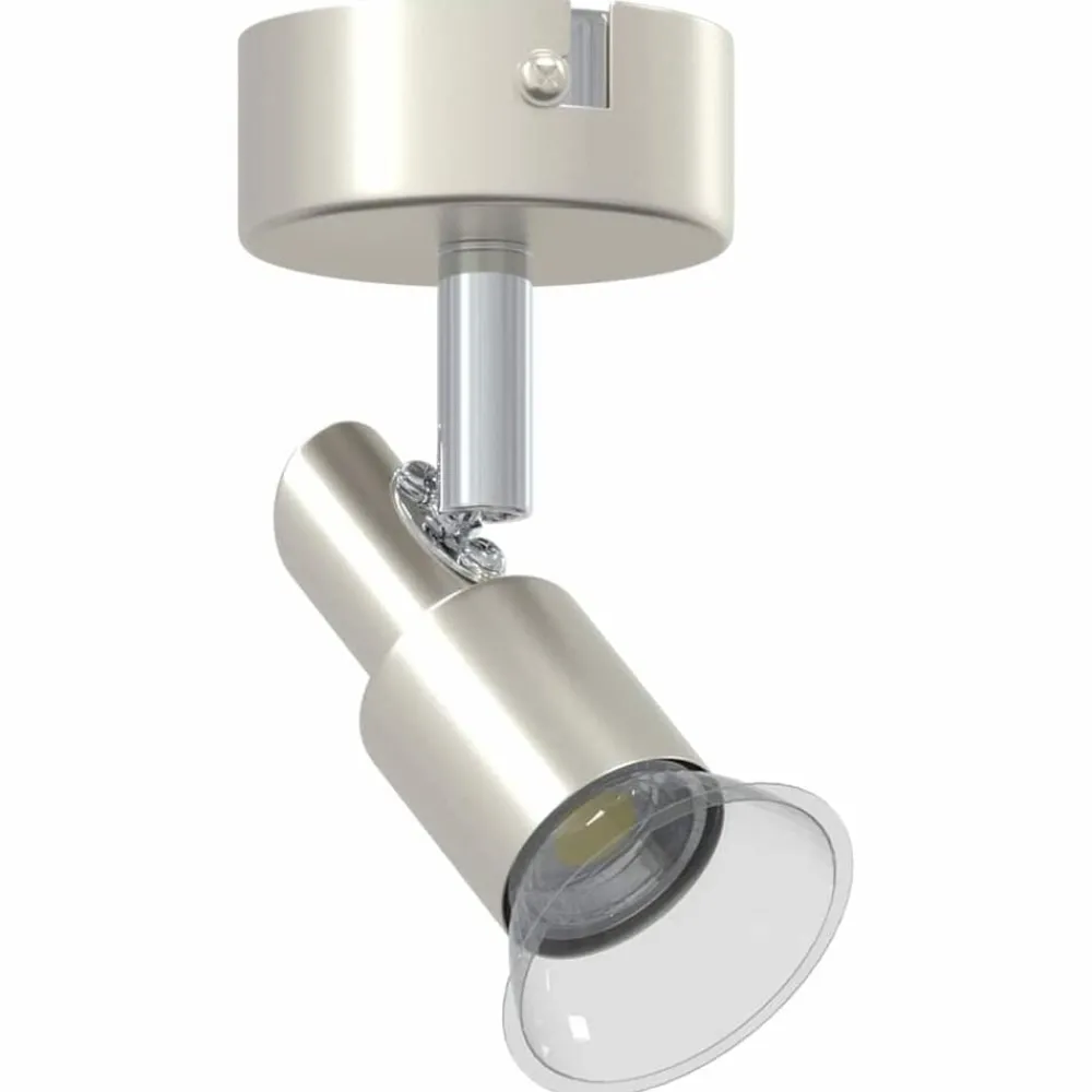 Verlichting*vidaXL Plafondspot met schijnwerpers Nikkel 8 x 8 x 10,5 cm Staal