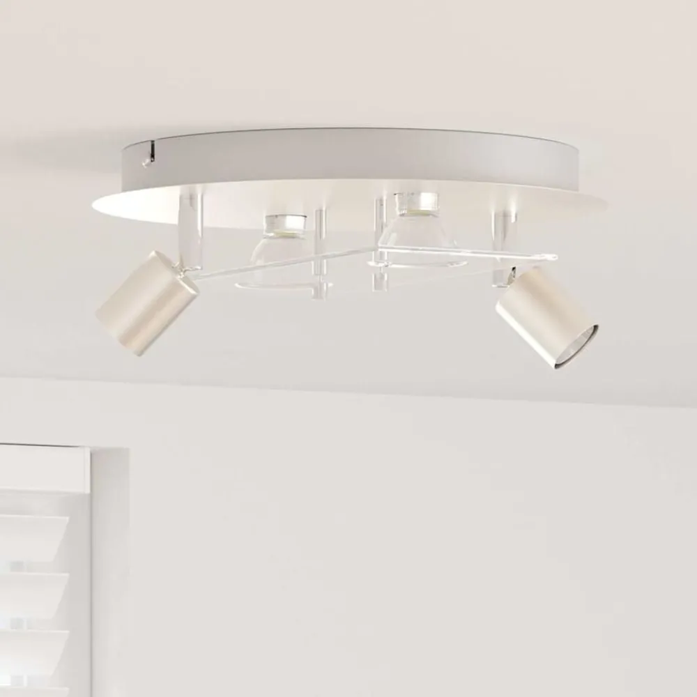 Plafondspot Nikkel 29 x 29 x 11 cm Staal en Glas>vidaXL Hot