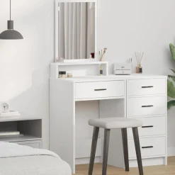Kasten & Opbergmeubelen*vidaXL Plafondtafel met lade 50 x 41 x 140 cm Bewerkt hout Wit