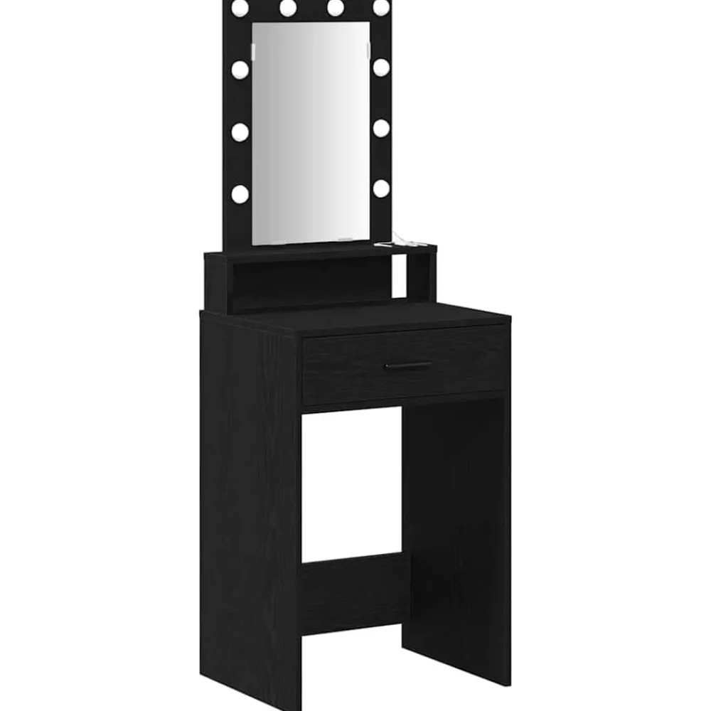 Kasten & Opbergmeubelen*vidaXL Plafondtafel met lade Zwart 50 x 41 x 140 cm Bewerkt hout Zwart eiken
