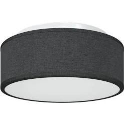 Verlichting*vidaXL Plafonnière met schijnwerpers 30 x 30 x 13,5 cm Stof Zwart