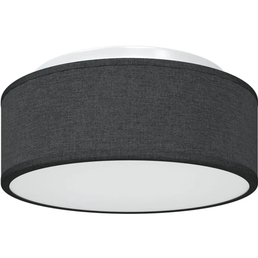 Verlichting*vidaXL Plafonnière met schijnwerpers 30 x 30 x 13,5 cm Stof Zwart