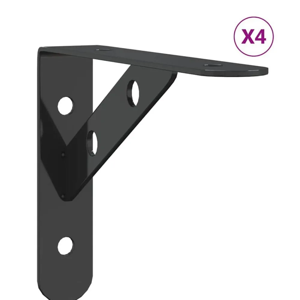 Plankdragers 4 st 15x2,5x11,5 cm roestvrijstaal>vidaXL Discount