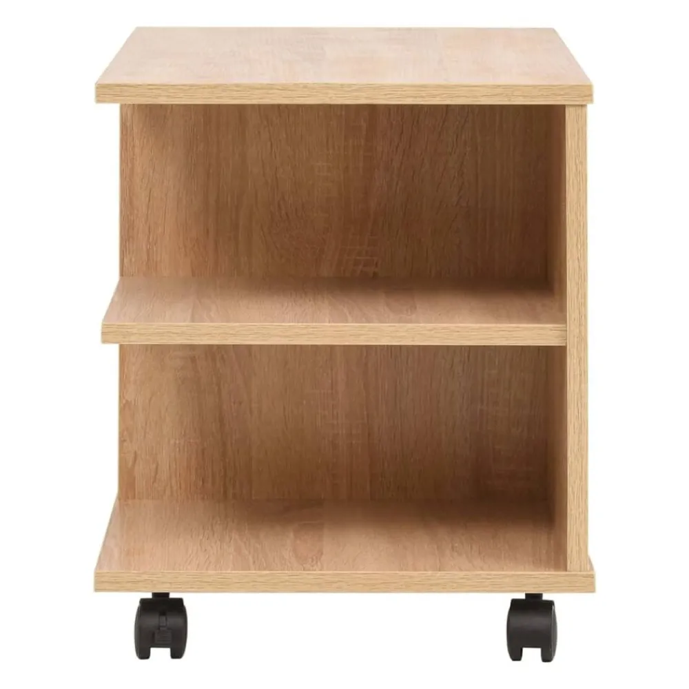 Boekenkasten & Wandplanken*vidaXL Plankenkast verrijdbaar 50x35x42 cm kleur Eiken