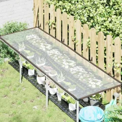 Tuin & Gazon*vidaXL Plantenafdekking met zeilringen 1x3 m polyethyleen