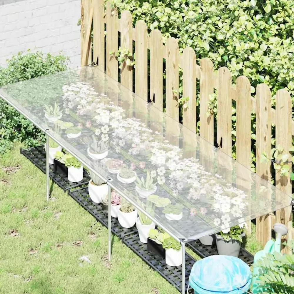 Tuin & Gazon*vidaXL Plantenafdekking met zeilringen 1x3 m polyethyleen