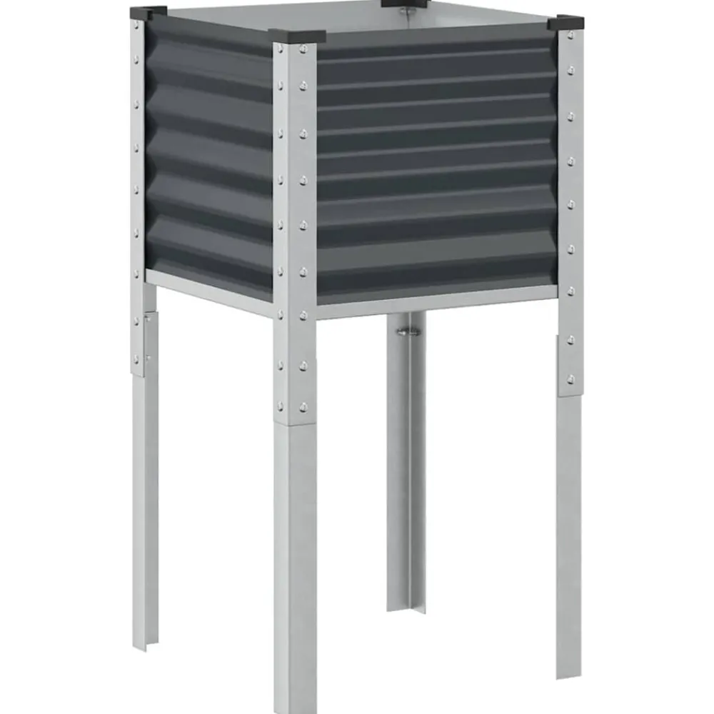Plantenbak Antraciet 45x45x88 cm Staal>vidaXL Clearance