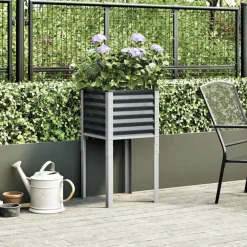 Plantenbak Antraciet 45x45x88 cm Staal><noscript><img width=