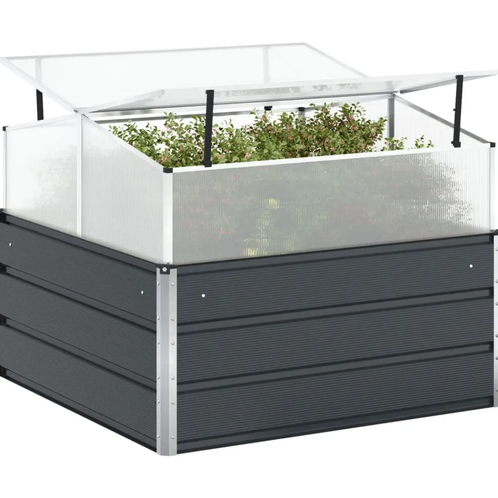Plantenbak Antraciet 100 x 100 x 77 cm Gegalvaniseerd staal>vidaXL Hot