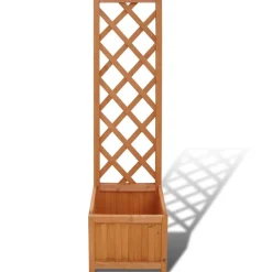 Plantenbak met klimrek 40x30x135 cm>vidaXL New