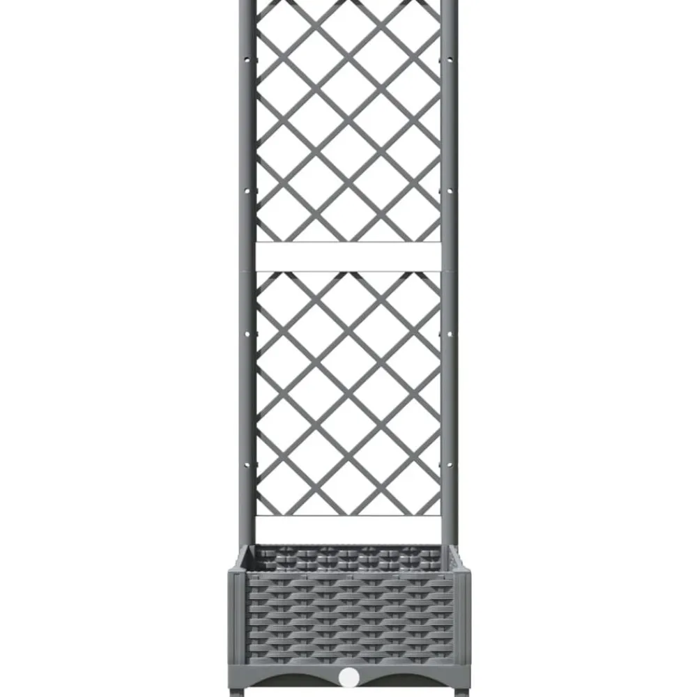 Plantenbak met latwerk 40x40x121,5 cm polypropeen>vidaXL Outlet