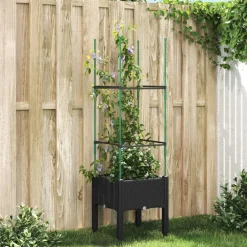 Plantenbak met latwerk 40x40x142,5 cm polypropeen>vidaXL Discount